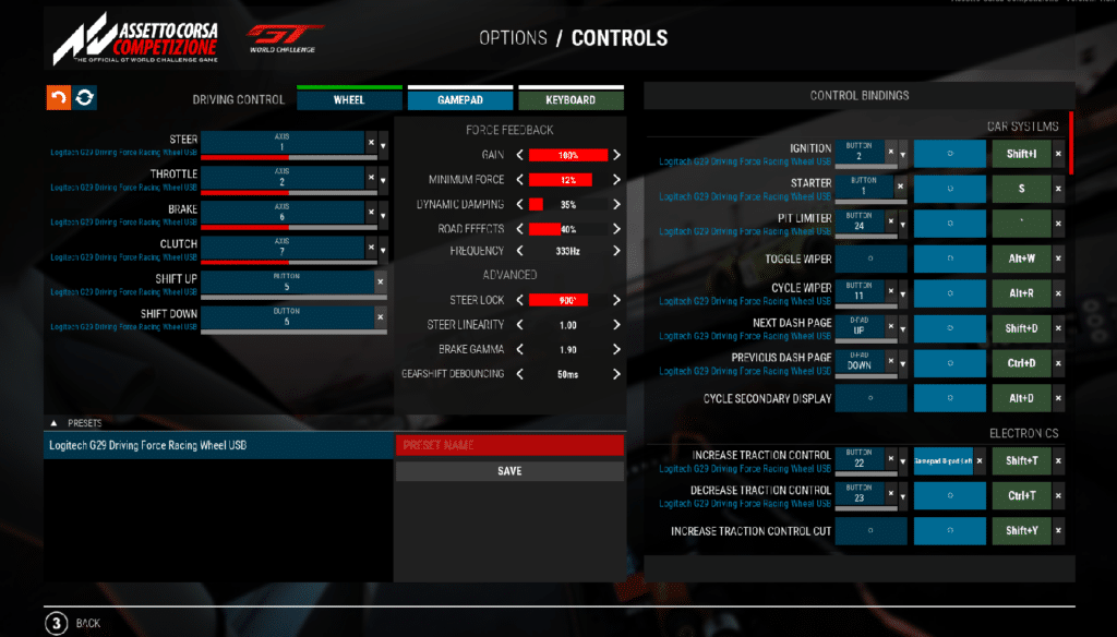 assetto corsa competizione setup database