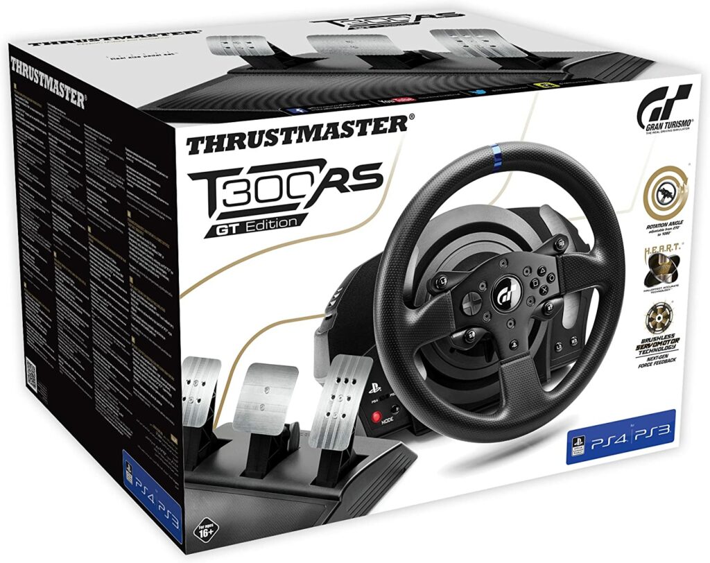 Thrustmaster - T300RS GT Racing Wheel and 3 Pedals for PlayStation