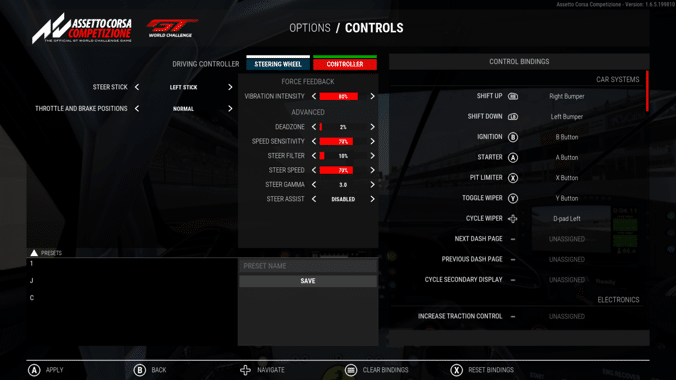 Assetto corsa sale ps4 controller