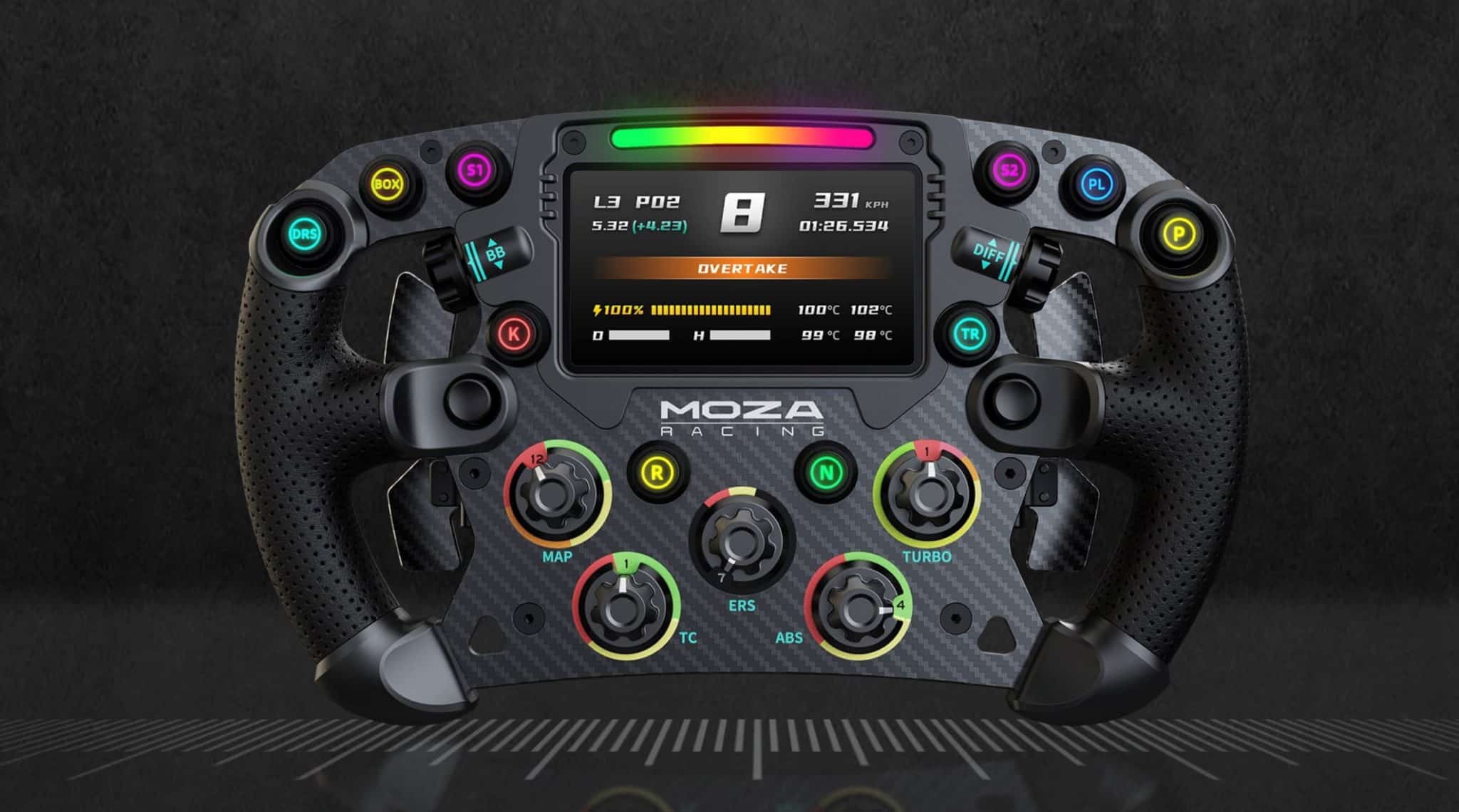 Moza Racing - FSR Formula Wheel with Integrated Display – R Time  Technologies Limited