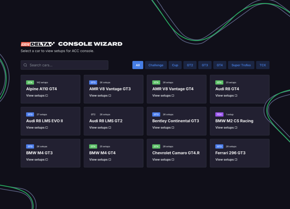 New Look Console Wizard For ACC Setups